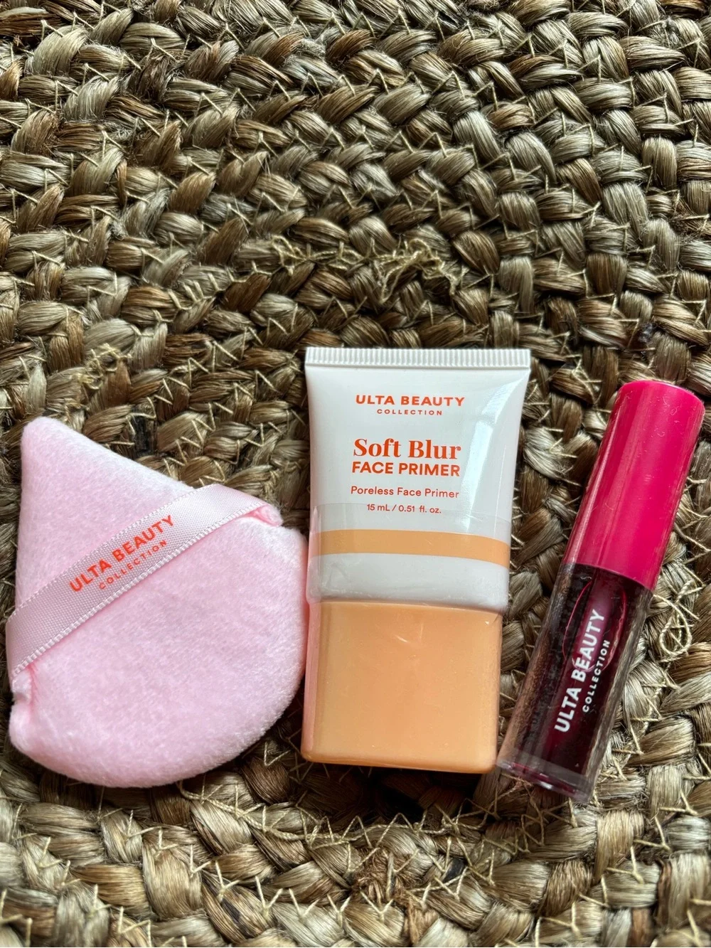 Ulta Beauty makeup collection and bag
